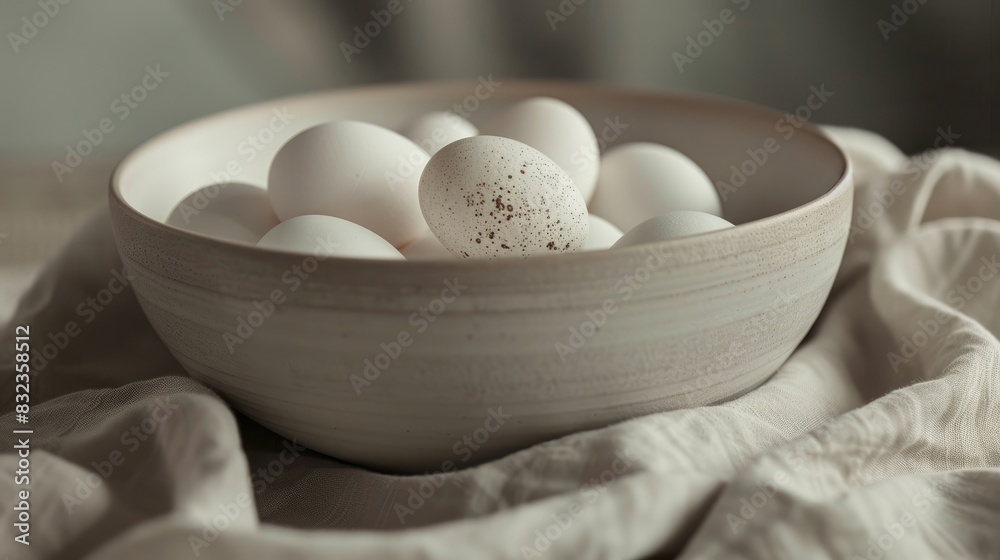 Bowl with eggs in a close up view Bowl with eggs in a close up view