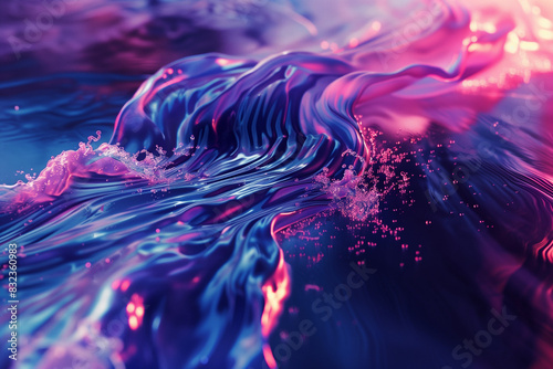 A mesmerizing display of abstract fluid shapes blending into a vibrant kaleidoscope of colors and intricate patterns.