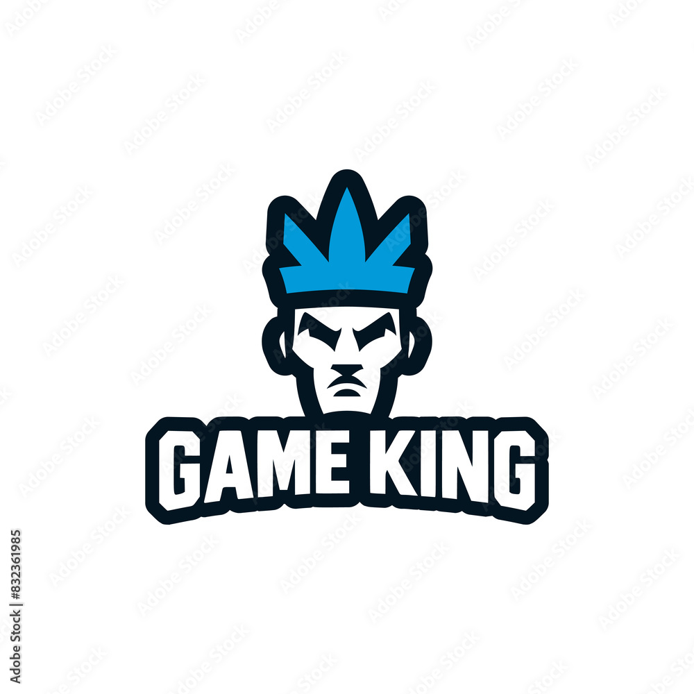 game king gaming esport logo vector illustration template design game king gaming esport logo vector illustration template design