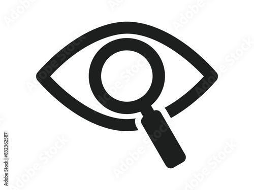 Icon set representing eyes, seeing, observation, etc.