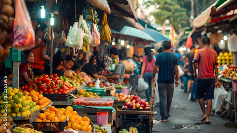 Vibrant Street Market of Jakarta: A Colorful Cultural Fusion of Exotic Food and Spices