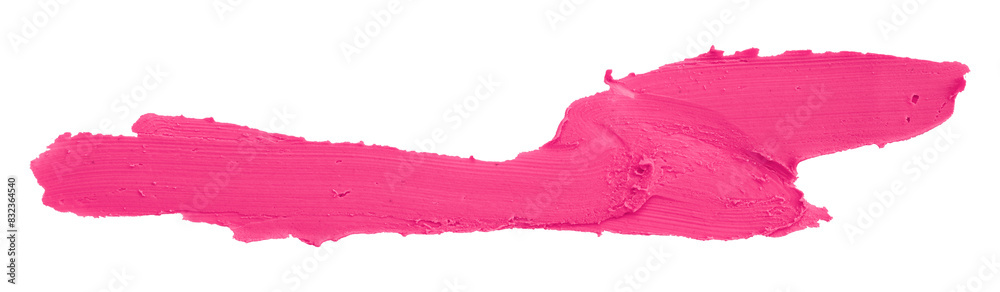 Fototapeta premium Pink plasticine brush isolated on transparent background.