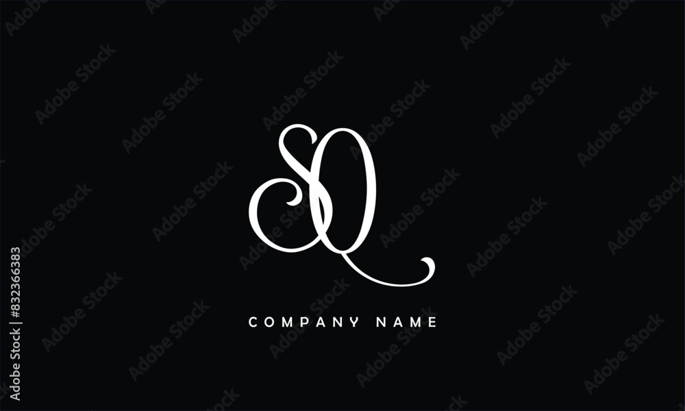SQ, QS, S, Q Abstract Letters Logo Monogram SQ, QS, S, Q Abstract Letters Logo Monogram