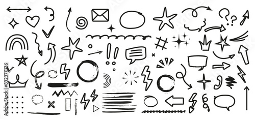 Sketch underline, emphasis, arrow shape