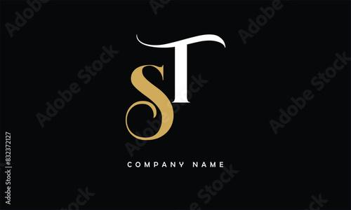 ST, TS, S, T Abstract Letters Logo Monogram