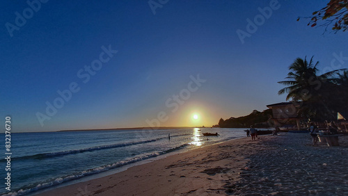 The beauty of Nirvana Beach in Baubau City before sunset