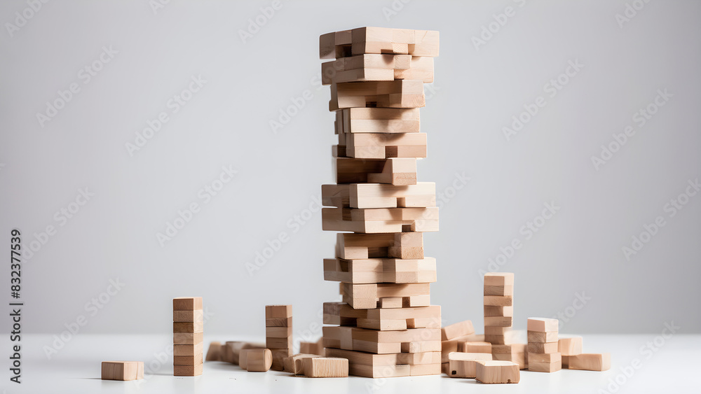 Jenga image stacked precariously high, board game, graphic image, Jenga Jenga image stacked precariously high, board game, graphic image, Jenga