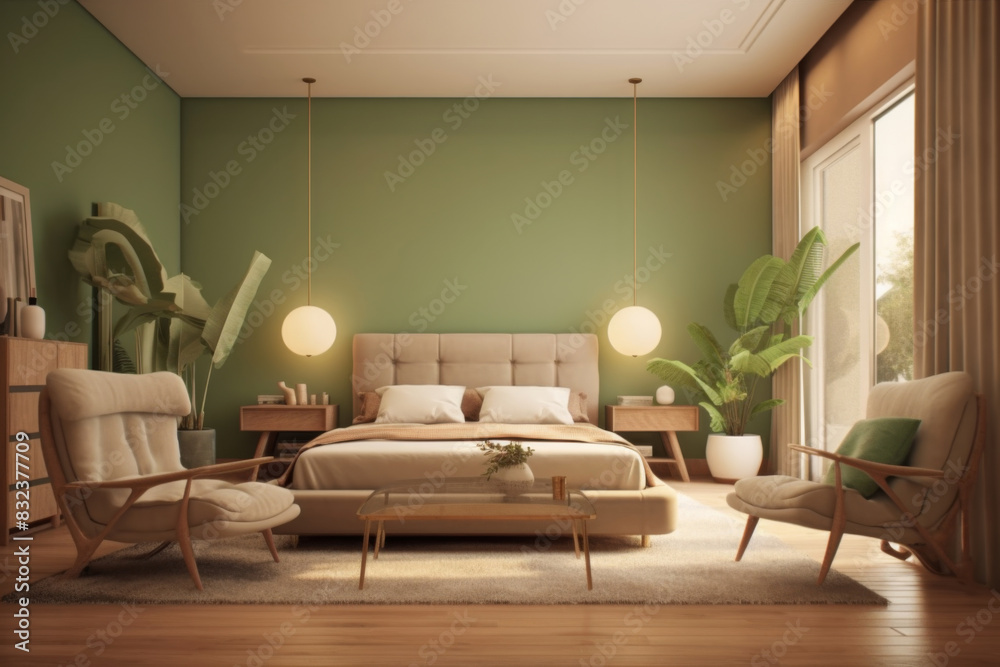 Interior design. Computer Generated Image Of Modern apartment living room. Architectural Visualization. 3D Render.
Interior design. Computer Generated Image Of Modern apartment living room. Architectural Visualization. 3D Render.