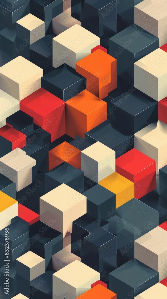 Obraz premium isometric cube pattern