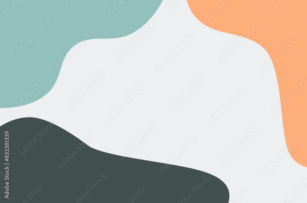 Soft and simple yellow-green abstract irregular color blocks
