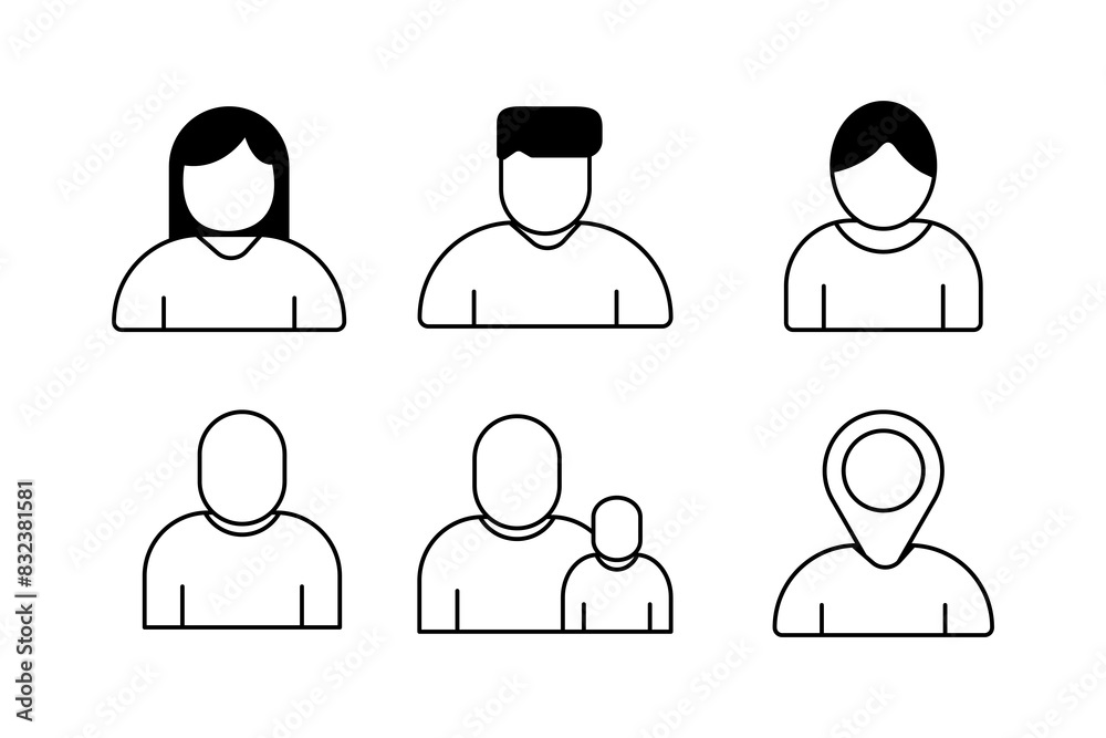 Diverse User Profile Vector Set Icon Templates for Social Networking Diverse User Profile Vector Set Icon Templates for Social Networking
