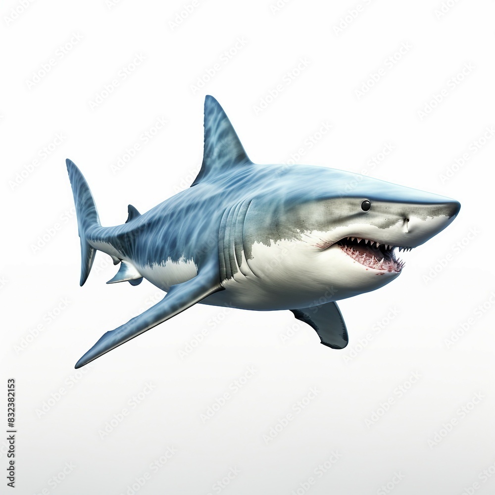 Fototapeta premium shark isolated on white