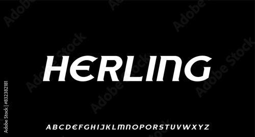 HERLING futuristic modern geometric font 