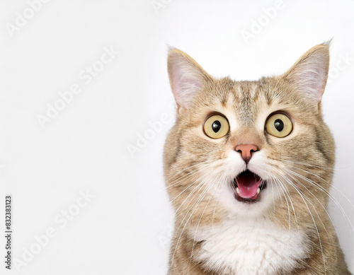 Wallpaper Mural 驚いた猫　A surprised cat　Generative AI Torontodigital.ca