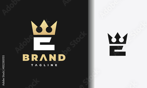 letter E crown logo