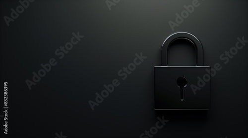 A secure padlock icon on a black background, symbolizing data protection and privacy