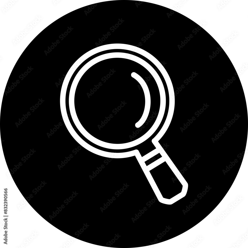 Search Line White Circle Black Icon Design Search Line White Circle Black Icon Design