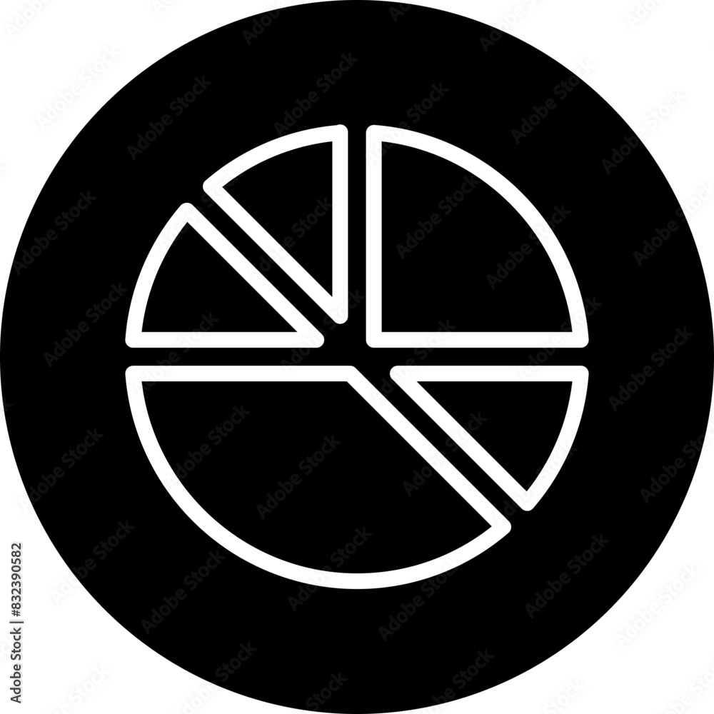 Pie Chart Line White Circle Black Icon Design Pie Chart Line White Circle Black Icon Design