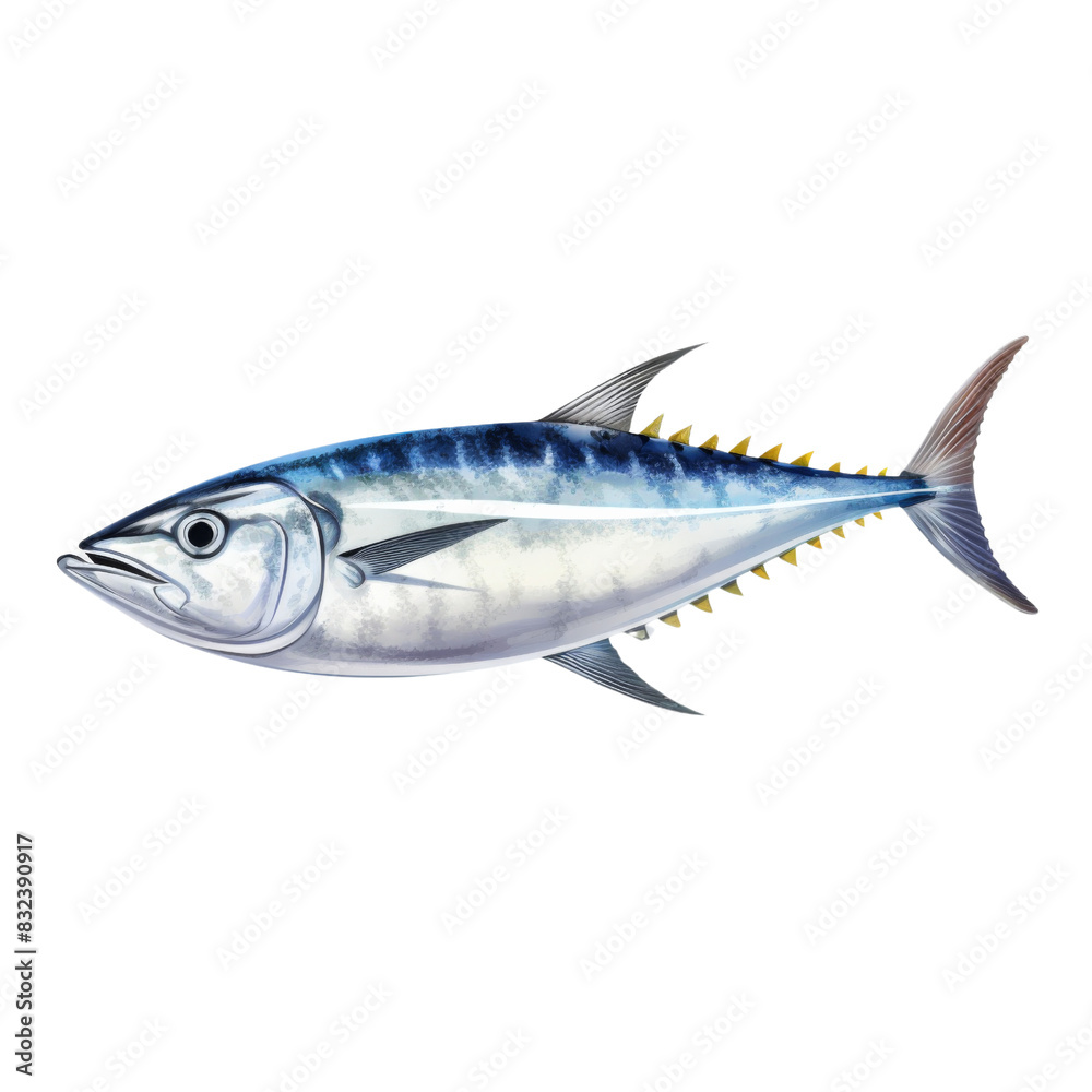 Fish Atlantic bonito isolated on transparent or white background Fish Atlantic bonito isolated on transparent or white background