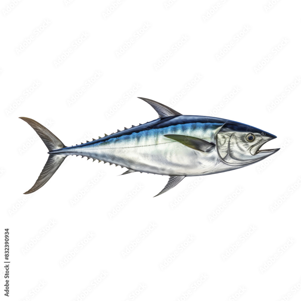 Fish Atlantic bonito isolated on transparent or white background Fish Atlantic bonito isolated on transparent or white background