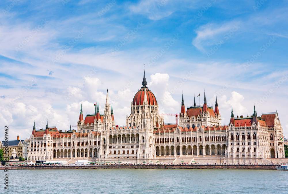 Very beautiful and colorful street in Budapest, the capital of Hungary. Street life in European city. Very beautiful and colorful street in Budapest, the capital of Hungary. Street life in European city.