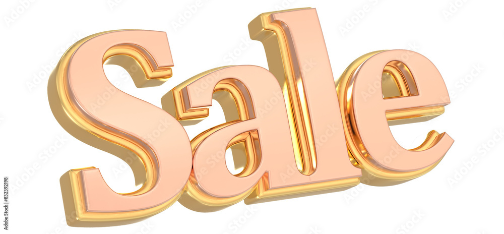 3d sale Gold Font 3d sale Gold Font