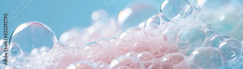 Create stunning foam body soap Generative AI background images. photo