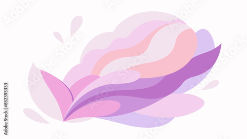 Soft pastel strokes of pink and lavender symbolizing a gentle and tranquil love.. Vector illustration