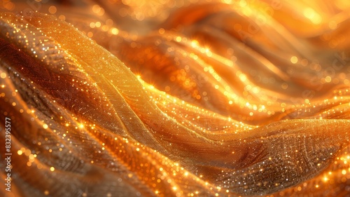 Detailed Close Up Shot of Gold Cloth