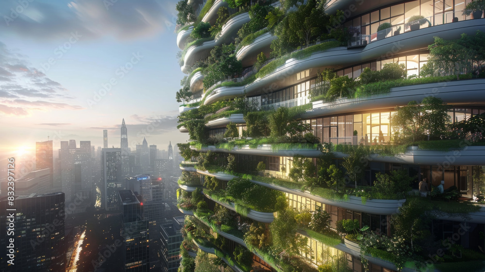 Obraz premium Energy saving innovation Clean energy in nature.