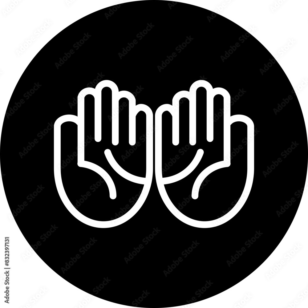 Obraz premium dua Line White Circle Black Icon Design