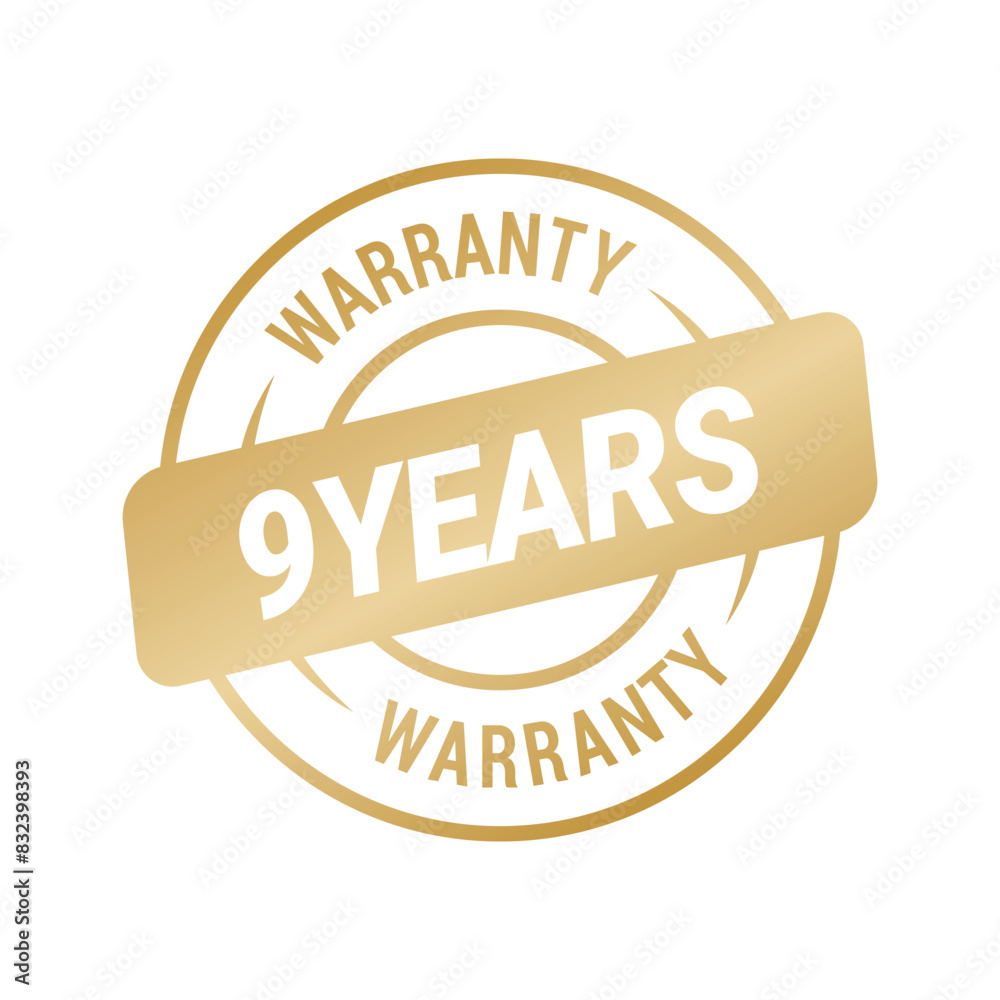 Obraz premium 9 Years Warranty Vector