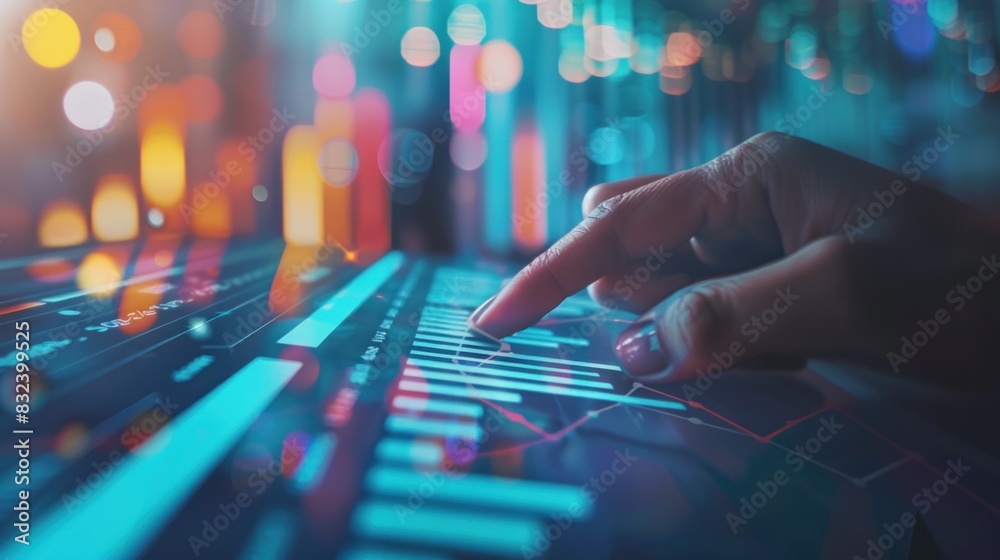 analysis working with the latest financial results. Analysis of sales forecast graphs, financial accounting with hand writing Abstract digital effect for background analysis working with the latest financial results. Analysis of sales forecast graphs, financial accounting with hand writing Abstract digital effect for background