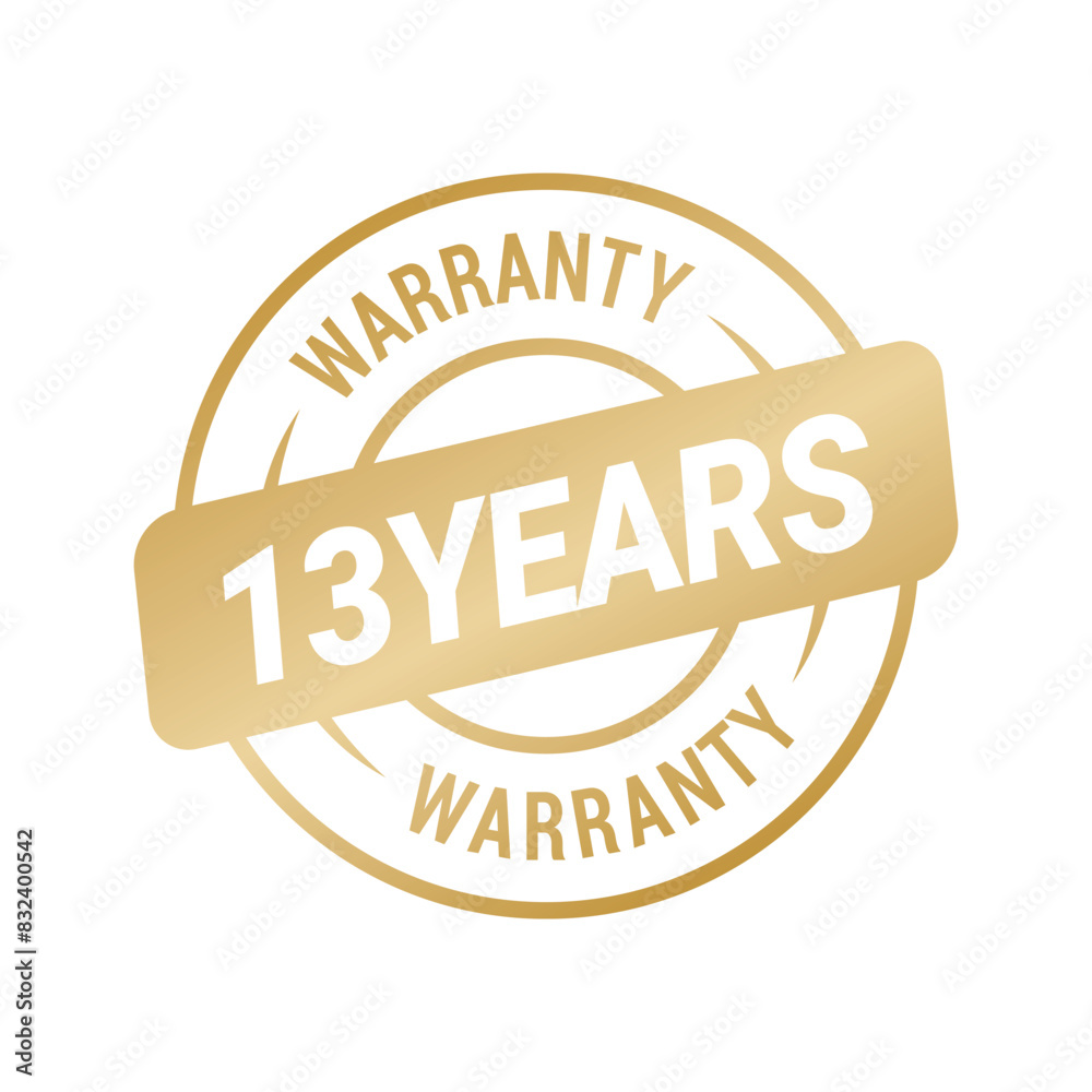 Obraz premium 13 Years Warranty Vector