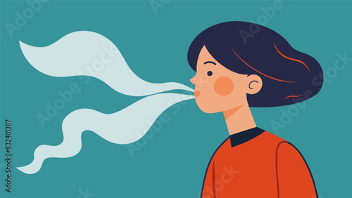 Exhale with a simple verse. Vector illustration