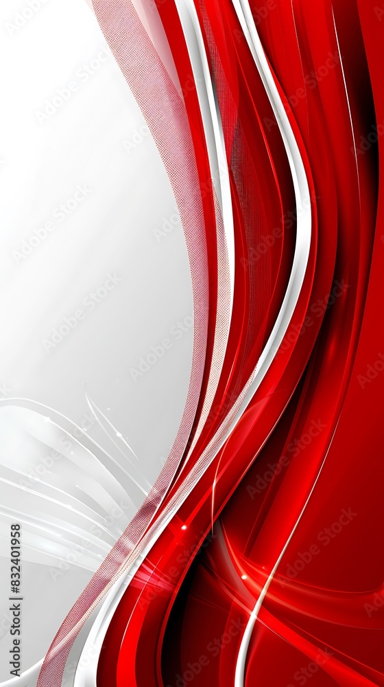 Obraz premium Red and white background vector presentation design