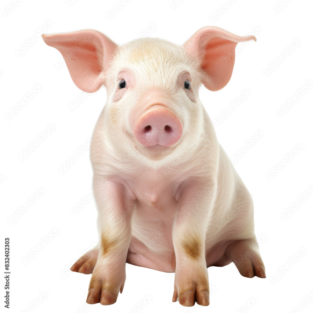 Pig isolated on transparent or white background Pig isolated on transparent or white background