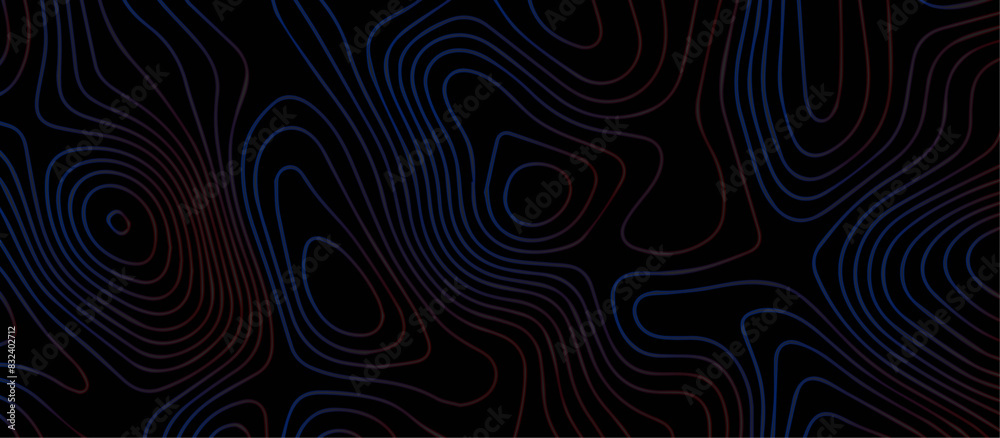 Abstract black background paper cut style with white wave curve line Luxury concept. Panorama view topography map contour background. Vector illustration. Line topography map contour background. Abstract black background paper cut style with white wave curve line Luxury concept. Panorama view topography map contour background. Vector illustration. Line topography map contour background.