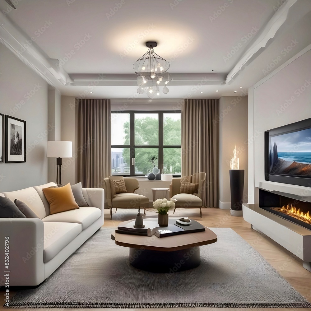 Fototapeta premium Virtual reality has completely transformed interior design. 3D rendering 