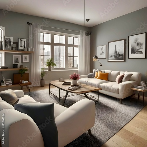 Virtual reality has completely transformed interior design. 3D rendering 