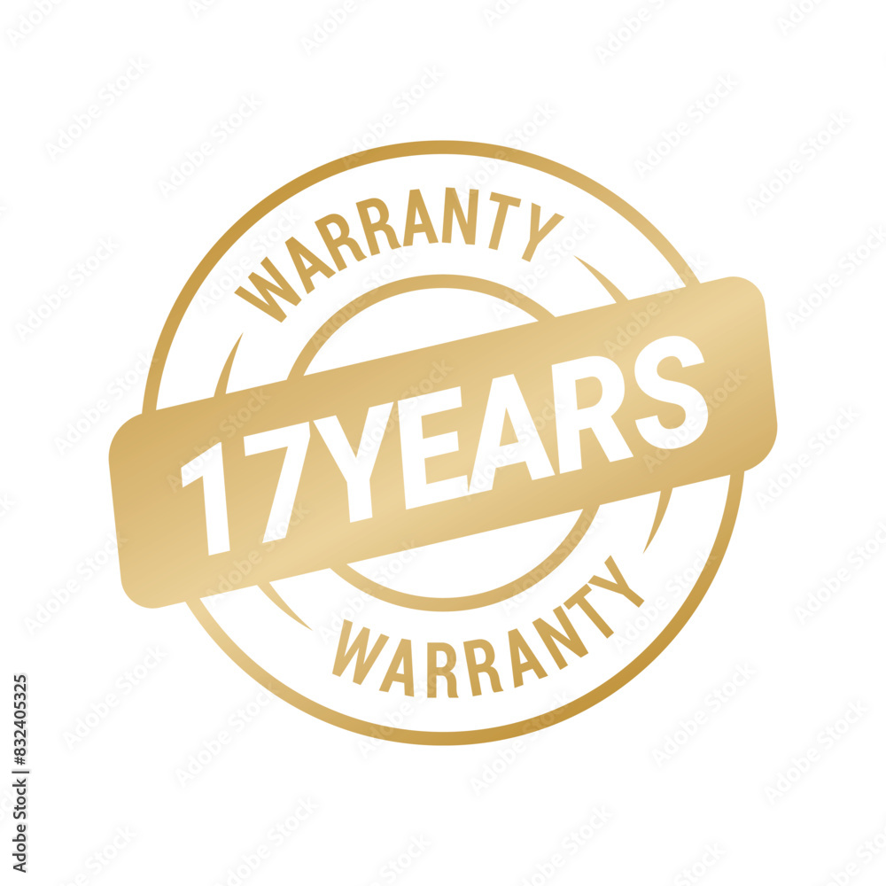 Obraz premium 17 Years Warranty Vector