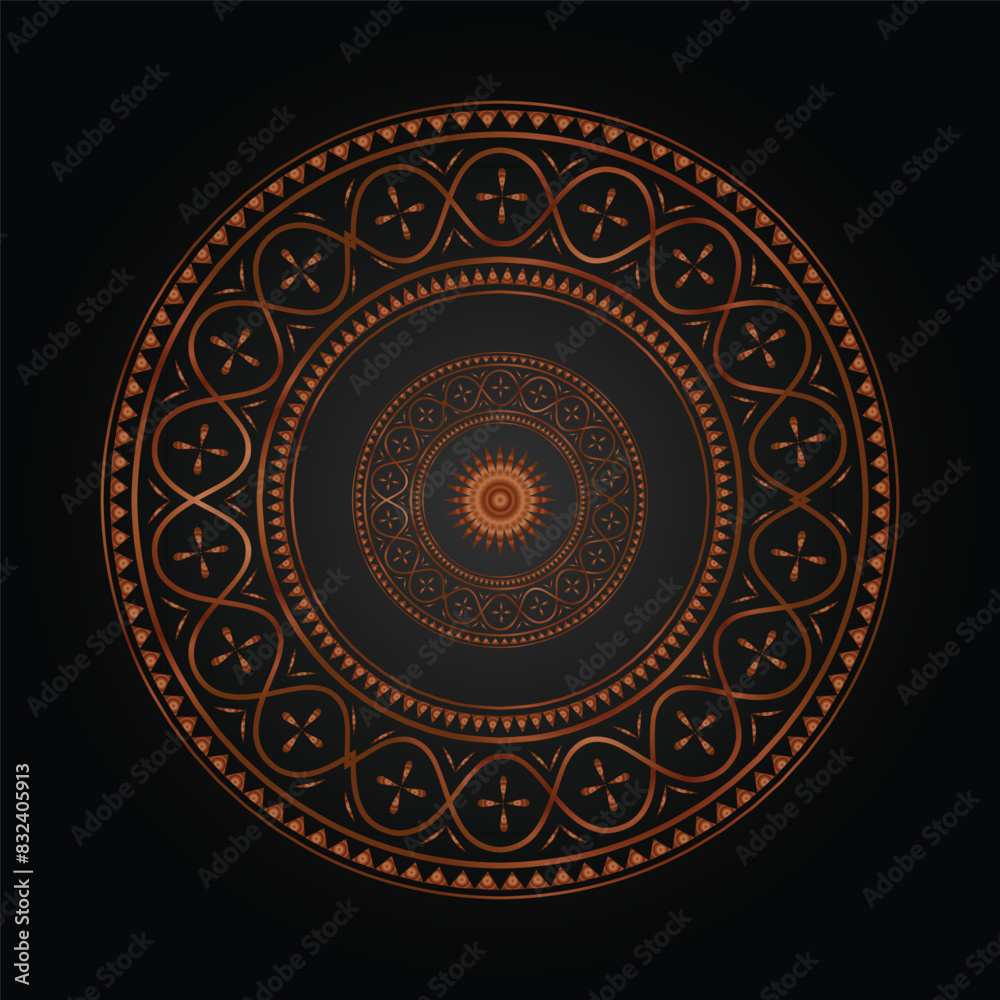 Simple mandala design vector illustration Simple mandala design vector illustration