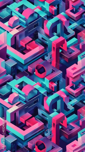 isometric abstract pattern