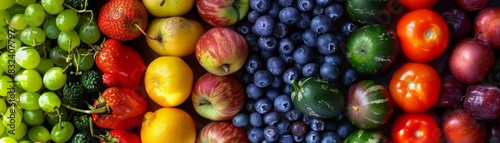 Nourishing Your Body: A Vibrant Palette of Fruits and Vegetables photo