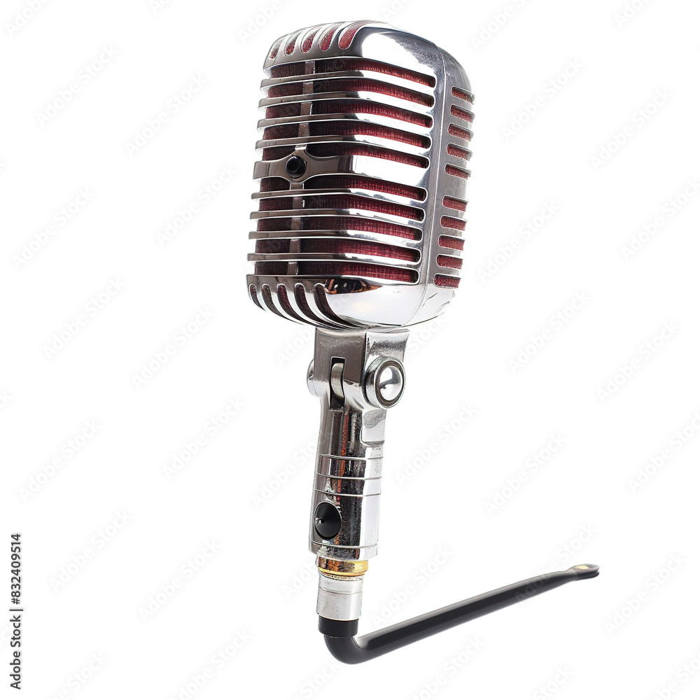 Fototapeta premium retro microphone isolated on white
