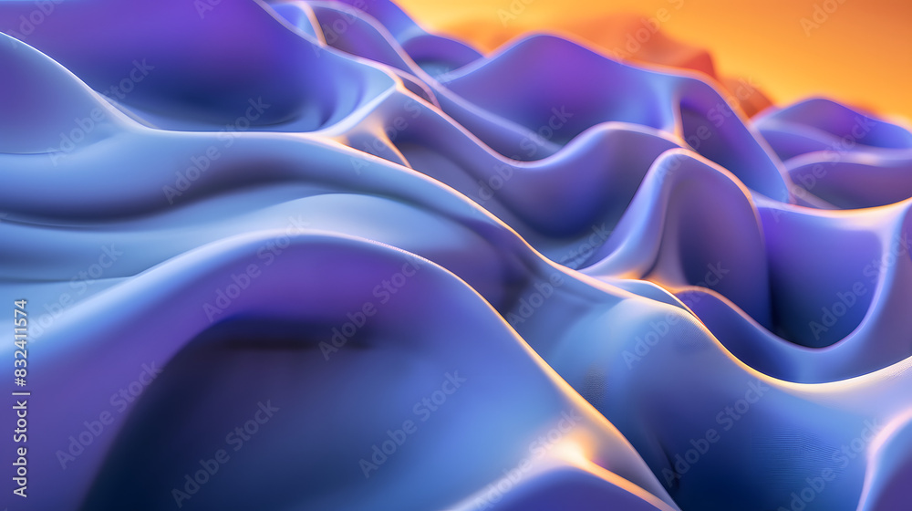 Fototapeta premium Luxury purple elegant background with silk drapery. 3d illustration, 3d rendering.