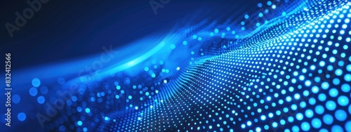 Blue digital dots background vector presentation design in the style of modern futuristic