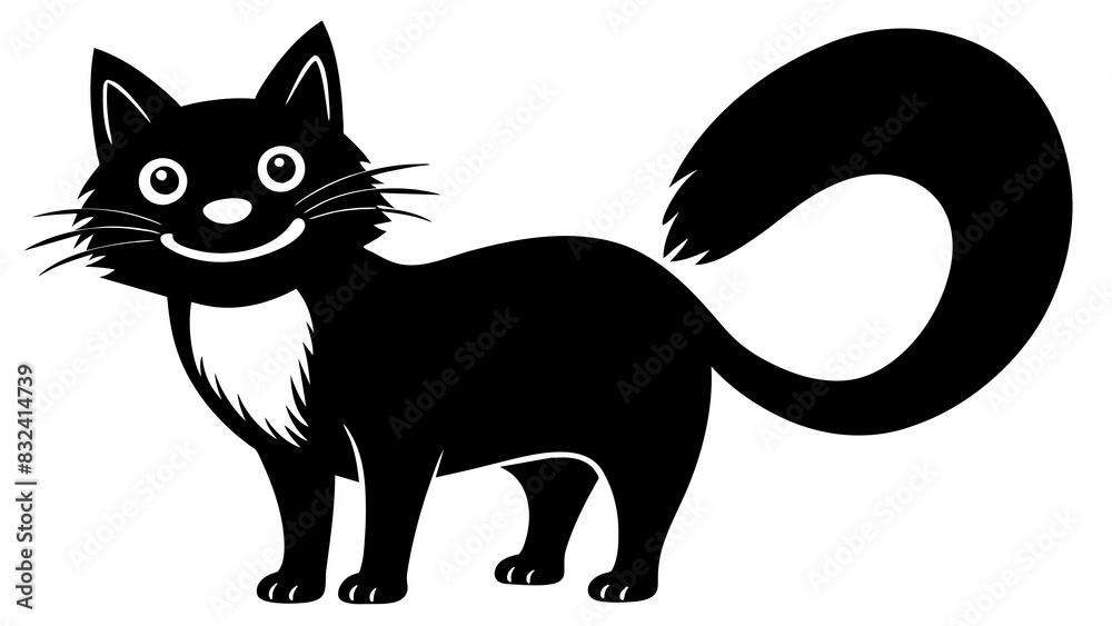 Obraz premium Smiling cat and svg file