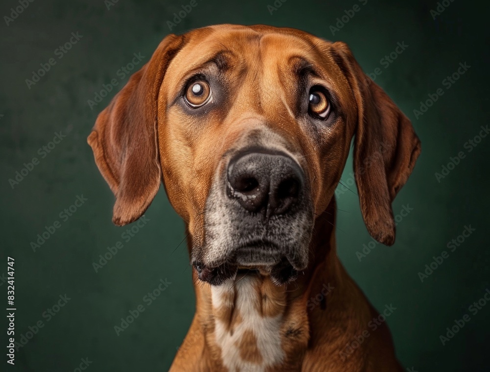Expressive Dog in Studio Portrait