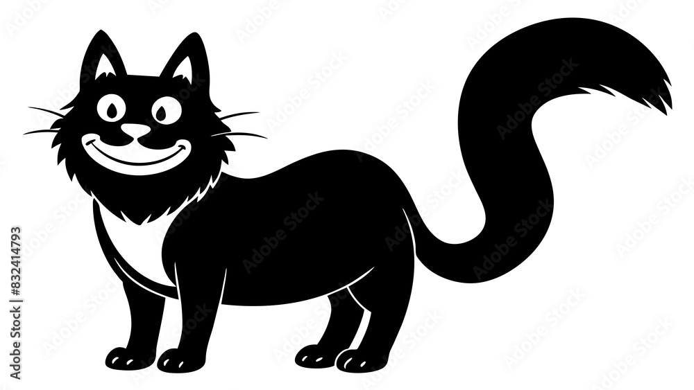 Obraz premium Smiling cat and svg file